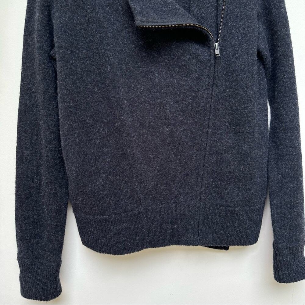 Eileen Fisher Dark Grey Moto Wool Jacket Small - Picture 4 of 10